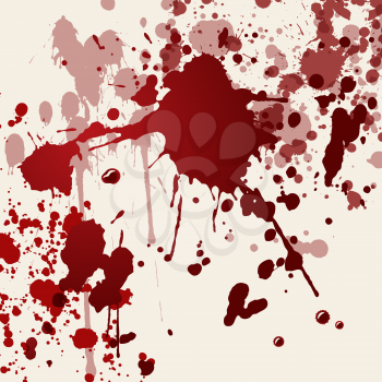 Splattered blood stains, vector illustration