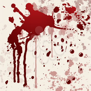 Splattered blood stains, vector illustration