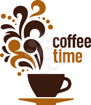 Coffee time, abstract vector illustration