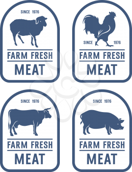 Vintage meat labels. Ideas for Farm Market and butcher shop