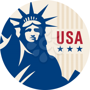 Travel sticker USA. Vector illustration. Luggage sticker
