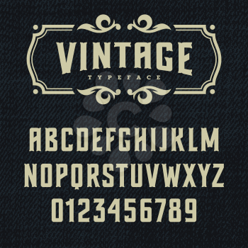 Wild West typeface / Retro alphabet in western style / Slab Serif type letters on a grunge background / Handmade Vintage Font for labels and posters