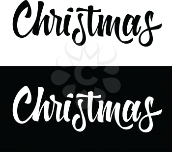 Christmas calligraphy. Christmas creative typography. Vector illustration