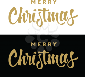Christmas calligraphy. Christmas creative typography. Holiday greeting card. Vector illustration
