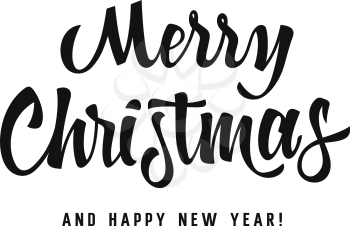 Christmas calligraphy. Christmas creative typography. Holiday greeting card. Vector illustration