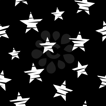 Stars seamless pattern. Trendy abstract endless background with stars. Vector