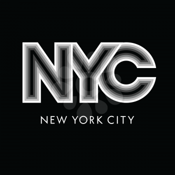 New York vintage typography. NYC lettering. T-shirt graphics. Vectors. Tee graphics
