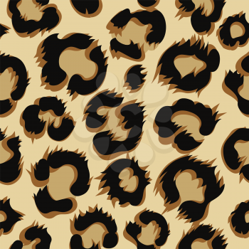 Leopard Seamless Pattern. Animal fur print design. Abstract vector background
