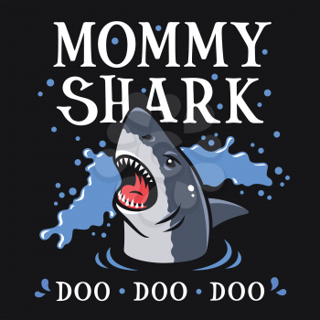 Shark Vector illustration for t shirt design. Funny Graphic Tee