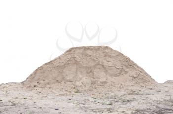 A pile of sand, clean and isolated