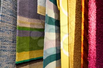 Different carpets of different colors for the bath or living room.