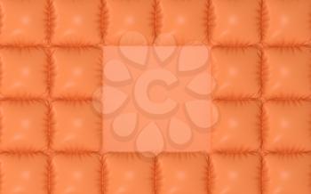 A orange cushion of air, 3d rendering. Computer digital drawing.