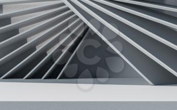 Abstract geometric architecture, 3d rendering. Computer digital drawing.