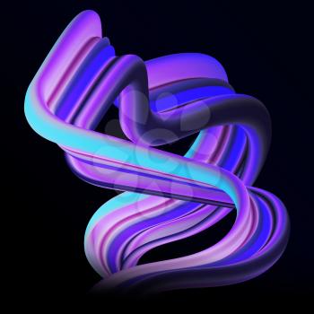 Modern Colorful 3D Flow Dynamic Curved Wave. Light Illuminates the Abstract Wave. Creative Artistic Template for Banner, Card, Flyer, Poster for the Fashion Design. Version Eps10 Vector Illustration