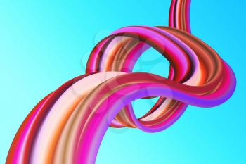 Modern Colorful 3D Flow Dynamic Curved Wave. Conceptual Background with Multicolor Sweet Line. Creative Artistic Template for Banner, Card, Poster for Fashion Design. Version Eps10 Vector Illustration