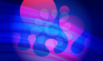 Vector Illustration Art Graphic Design. Gradient Colorful Background with 3D Fluid Objects and Violet, Blue Creative Bright Shapes. Trendy Concept Card, Banners, Posters, Cover, Flyer and Templates.