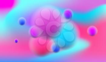 Vector Illustration Art Graphic Design. Blurred Colorful Background with Circle Fluid Objects, Blurry Vibrant Conceptual Elements. Concept Card, Banners, Posters, Cover, Flyer and Templates.