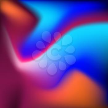 Vector Illustration Art Graphic Design. Abstract Blurred Colorful Background with Vibrant Motion Dynamical Fluids. Concept Card, Banner, Poster, Cover, Flyer, Journal, Magazine, Template.