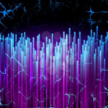 Digital Background with Futuristic Lines, Technology 80s Sci-Fi Style, Synthwave 1980s Banner, Retrowave Elements with Cyber Punk Aesthetics, Vector Illustration Art Design