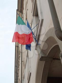 The national Italian flag of Italy (IT)