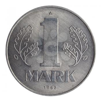 1 Mark coin from the DDR (East Germany) - Note: no more in use since german reunification in 1990