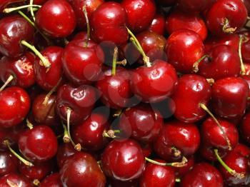 Red cherry fruit healthy - useful as a background