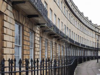 The Norfolk Crescent row of terraced houses in Bath, UK