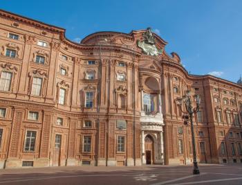 Palazzo Carignano seat of the first Italian houses of parliament Turin Italy