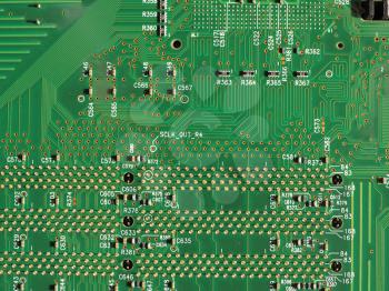 detail of an electronic printed circuit board (PCB)