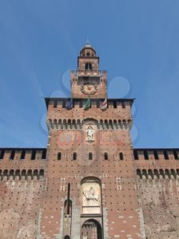 Castello Sforzesco (Sforza Castle) in Milan, Italy
