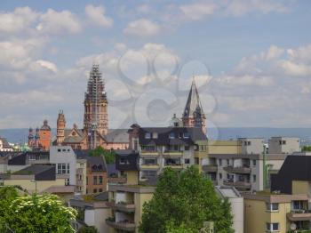 View of the city of Mainz in Germany