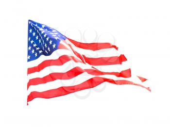 Flag of the USA (United States of America) floating in the wind