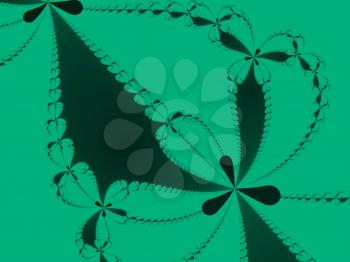 Green Newton set abstract fractal illustration useful as a background