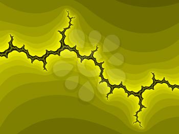 Yellow abstract fractal illustration useful as a background