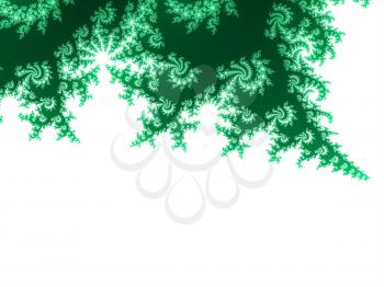 Spring_green abstract fractal illustration useful as a background