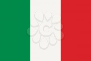 Official Italian flag of Italy aka Tricolore - Proportions: 3:2 - Colours: Fern Green, Bright White, Flame Scarlet