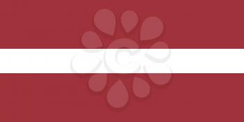 Flag of the Republic of Latvia, a country in the Baltic region of Northern Europe which adopted the Euro currency on January 1, 2014