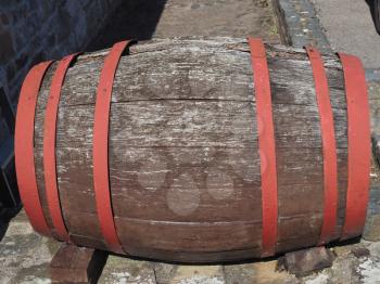 old wooden barrel cask for whisky or beer or wine