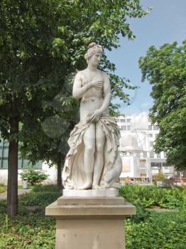 Statue of Venus Aphrodite in The Oberer Schlossgarten park in Stuttgart, Germany