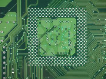 Detail of an electronic printed circuit board