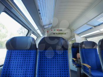 HAMBURG, GERMANY - CIRCA MAY 2017: German train interior