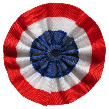 The French roundel cockade flag of France isolated over white background