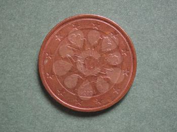 Euro (EUR) coin, currency of European Union (EU) - Five cents from Germany