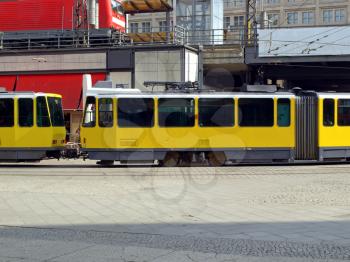 Tramway train for public transport mass transit