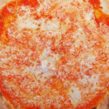 Italian Pizza Margherita (Margarita) with tomato and Mozzarella cheese -  background