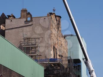 Ruins of the Glasgow School of Art designed by Charles Rennie Mackintosh in 1896, after June 2018 fire in Glasgow, UK