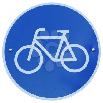 Sign of a bike or bicycle lane