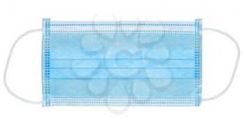 surgical mask used to stop spreading infection to protect people from respiratory illnesses including COVID-19 isolated over white background