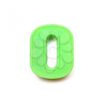 Magnetic lowercase letter O of the British alphabet