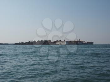 The San Servolo island in Venice, Italy
